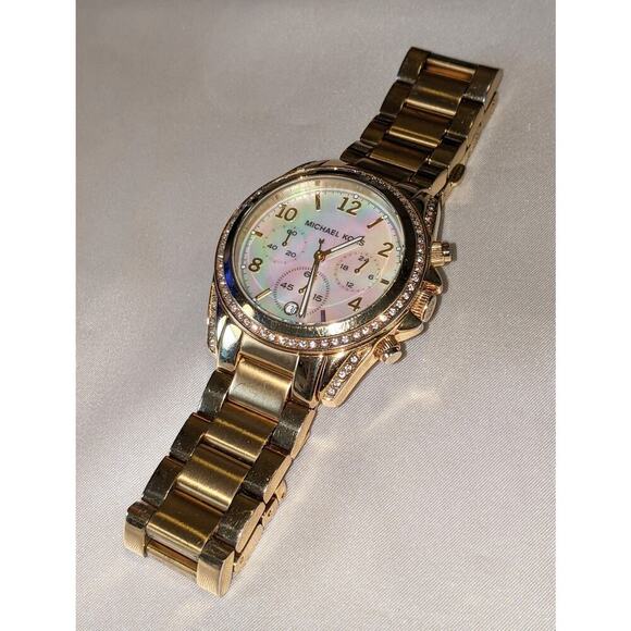 Michael Kors MK5521 Blair Womens Quartz Watch Gold Tone Stainless Steel Crystals - Picture 5 of 14